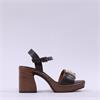 Oh My Sandals Platform Block Heel Link - Chocolate